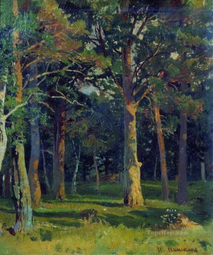 Artworks in 150 Subjects Painting - forest pine classical landscape Ivan Ivanovich trees